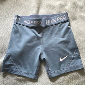 kids medium nike pro spandex great condition light blue